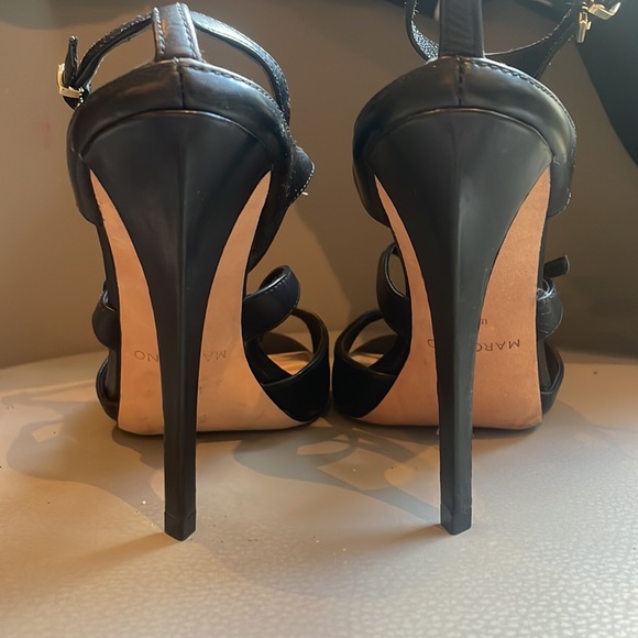 Marciano Black Strappy Open Toe Heel Sandals - Picture 3 of 7
